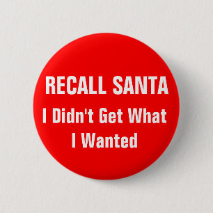 Recall Santa 6 Cm Round Badge