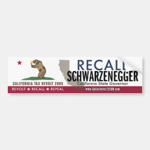 Recall Schwarzenegger Bumper Sticker