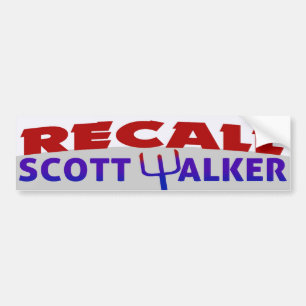 Recall Scott Walker Bumper Sticker