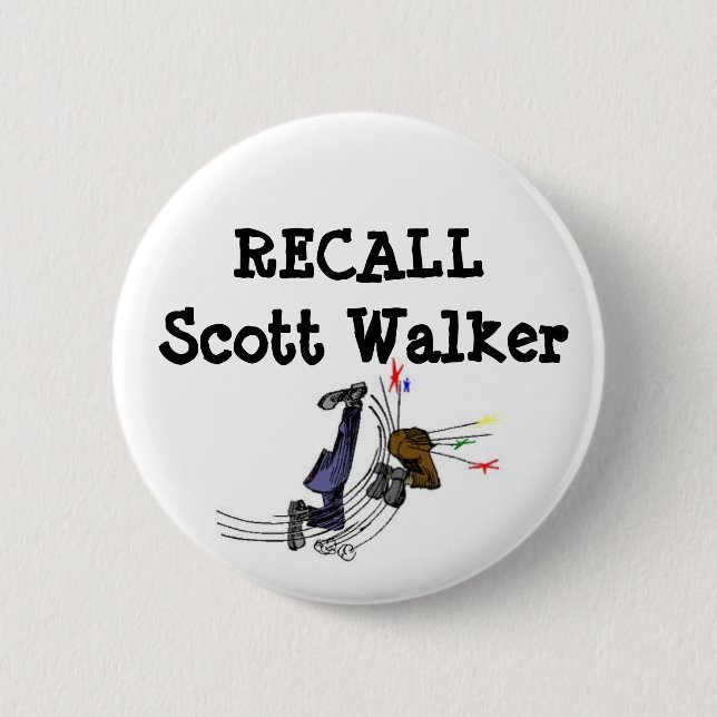 Recall Scott Walker Button (Front)