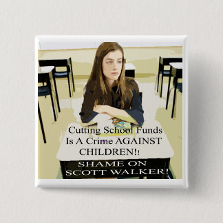 RECALL TEA PARTY GOVERNORS 15 CM SQUARE BADGE