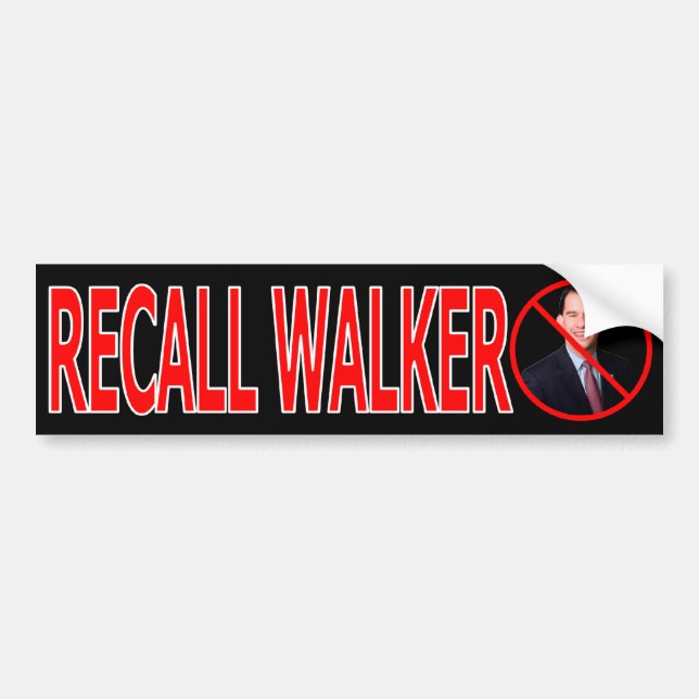 Recall Walker Bumper Sticker (Front)