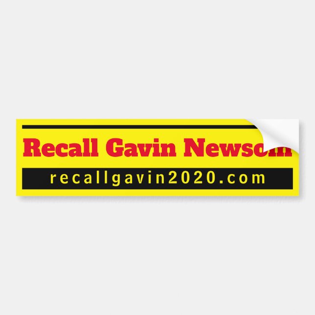 recallgavin2020 bumpersticker bumper sticker (Front)