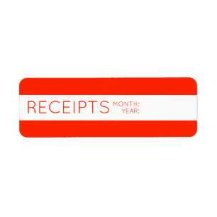 Receipt Organization Labels