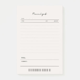 Receipt Post-It Notes l Small Business Receipt