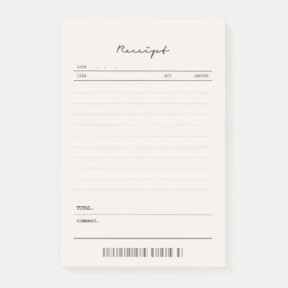 Receipt Post-It Notes l Small Business Receipt