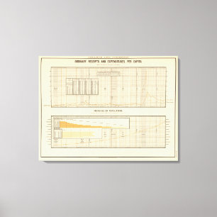 Receipts and expenditures per capita canvas print