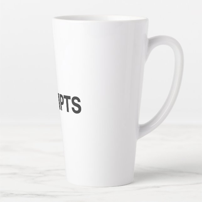 receipts latte mug (Right)