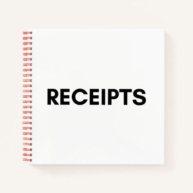 receipts notebook (Front)