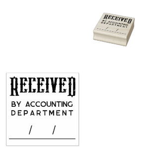 Received Custom Department Rubber Stamp