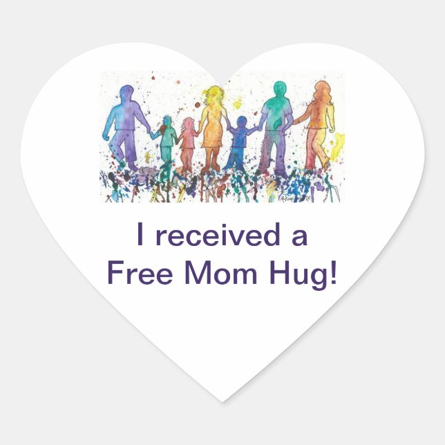 Received Free Mum Hug Stickers (Front)