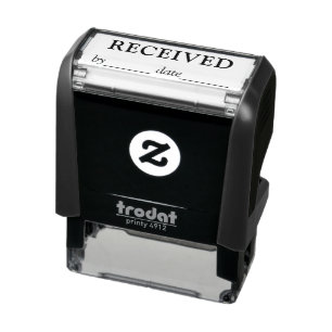 RECEIVED Name and Date Black Business Self-inking Stamp