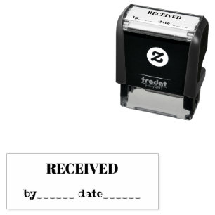 RECEIVED Name and Date Black  Ink Business Self-inking Stamp