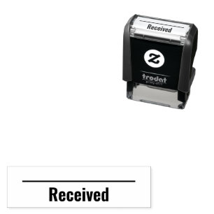 Received with Line for Signature Business Template Self-inking Stamp