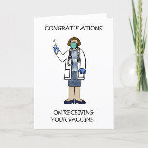 Receiving Covid 19 Vaccine Congratulations Holiday Card