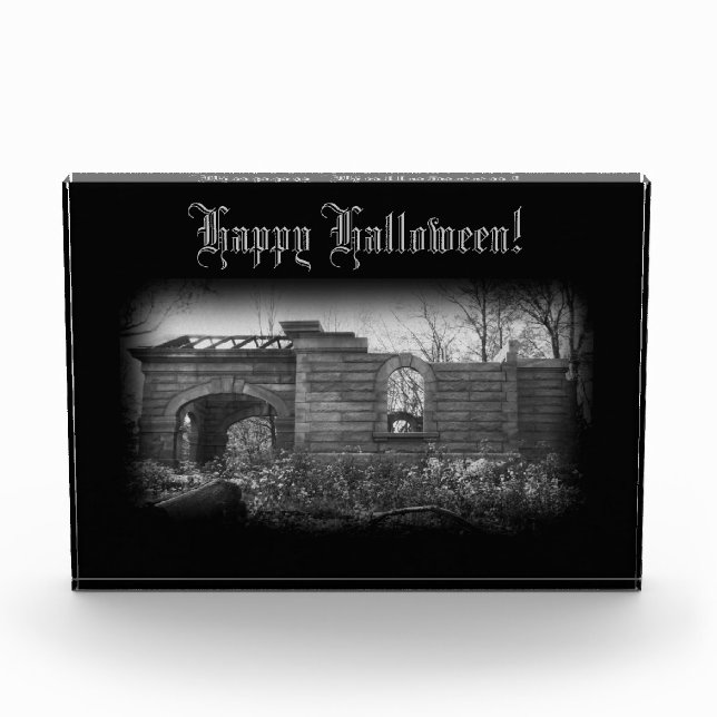 Receiving Tomb Ruin Happy Halloween Photo Block (Front)