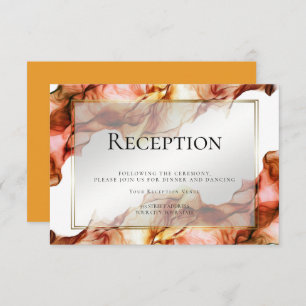 RECEPTION   Abstract Watercolor Autumn Colours 2 Invitation