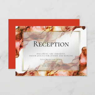 RECEPTION   Abstract Watercolor Autumn Colours 4 Invitation