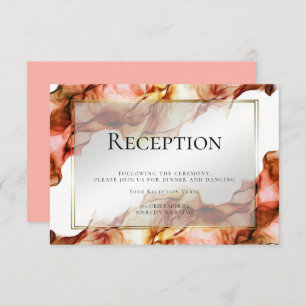 RECEPTION   Abstract Watercolor Autumn Colours 6 Invitation