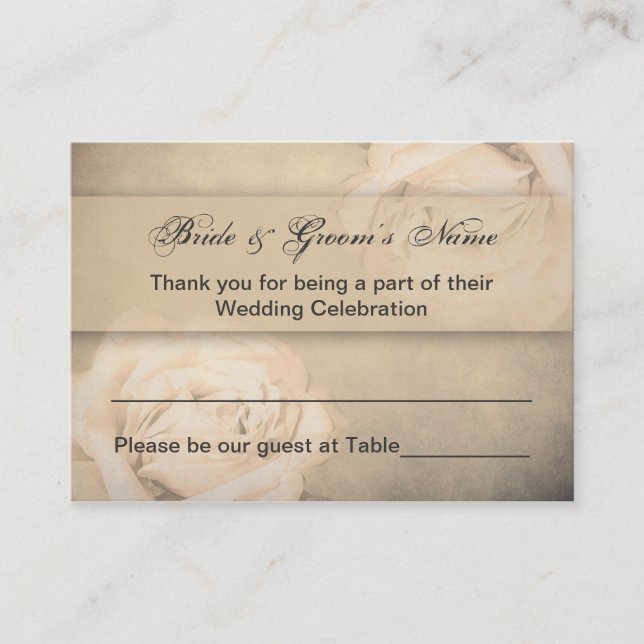 Reception Assignment Cards (Front)