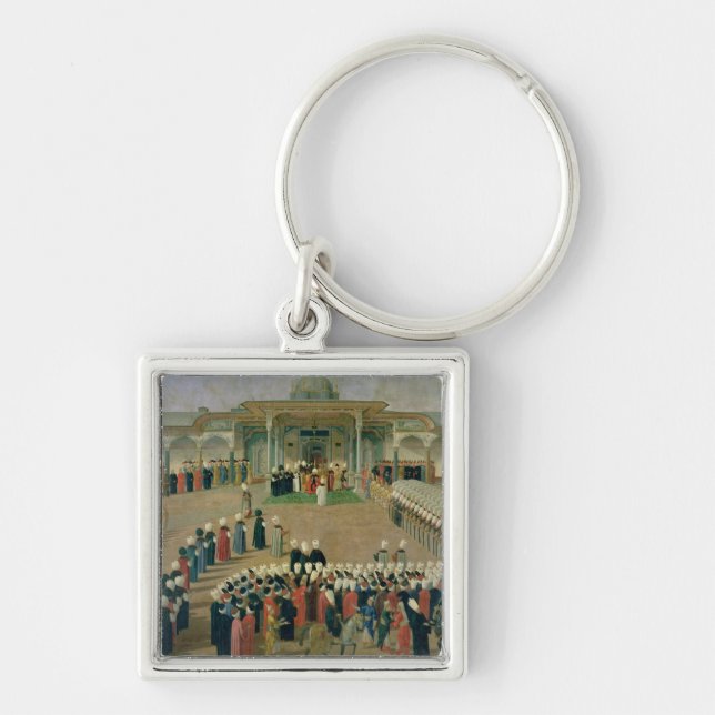 Reception at the Court of Sultan Selim III Key Ring (Front)