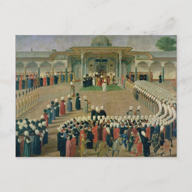 Reception at the Court of Sultan Selim III Postcard (Front)