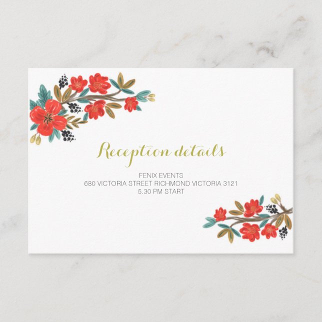 Reception Card (Front)