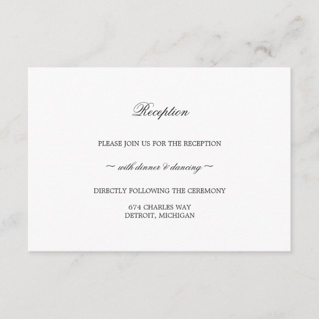 Reception Card - THE BEST Suite (Front)