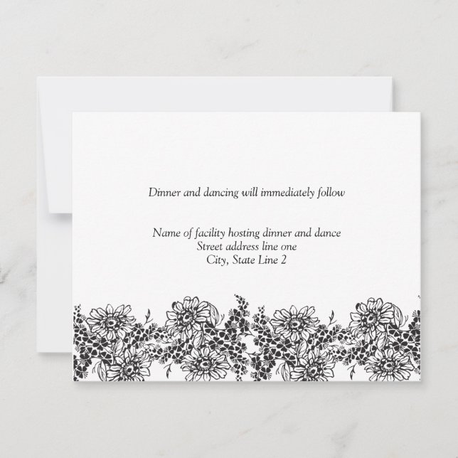 Reception Cards For Wedding Invitations (Front)