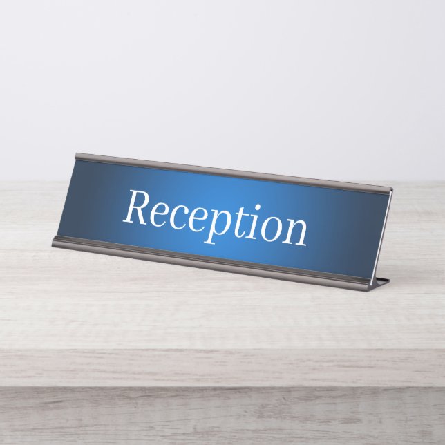 Reception Desk Name Plate (Front)