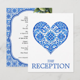 💙🍋RECEPTION details Azul & Limone Romance Enclosure Card