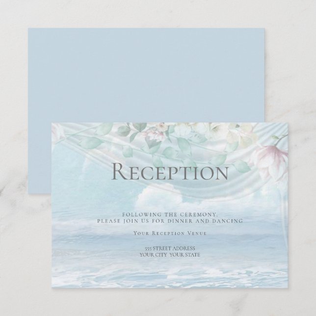 Reception Elegant Driftwood Tulle Arbor Invitation (Front/Back)