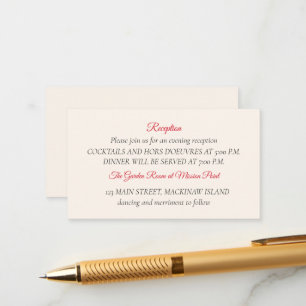 Reception Enclosure Card