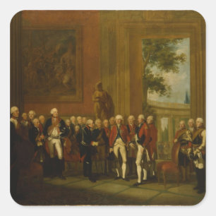 Reception for the Duke of York in Sanssouci Square Sticker