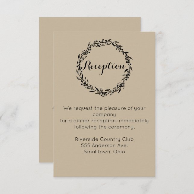 Reception Invitation and Direction Wedding Templat (Front/Back)