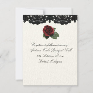 Reception invitation Design Roses and Cake