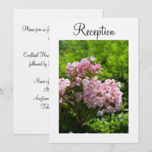 Reception Invitation Pink Wedding Mountain Laurel