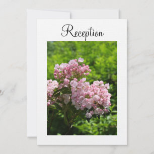 Reception Invitation Pink Wedding Mountain Laurel