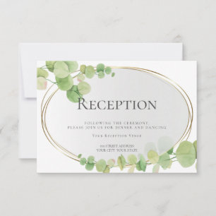 RECEPTION Modern Springtime Eucalyptus Invitation