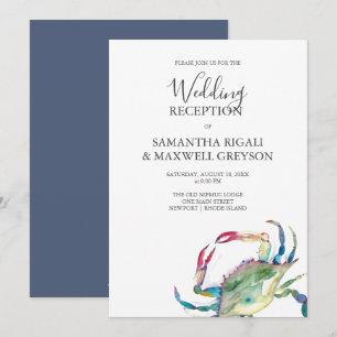 Reception Only Beach Wedding Invitation