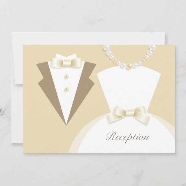 Reception Only Bride & Groom Wedding Card (Front)