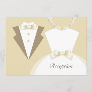 Reception Only Bride & Groom Wedding Card