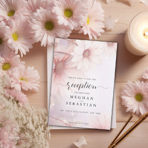 Reception Pale Blush Pink Daisy Enclosure Card