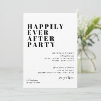 Reception Party Invitation, Happily Ever After Par