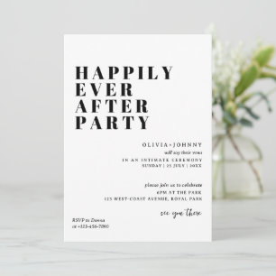 Reception Party Invitation, Happily Ever After Par Invitation