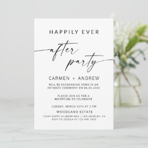 Reception Party Invitation, Happily Ever After Par Invitation