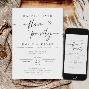 Reception Party Invitation Happily Ever After ParT