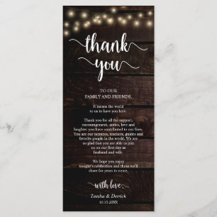 Reception Place Setting Thank You, Kraft Cards