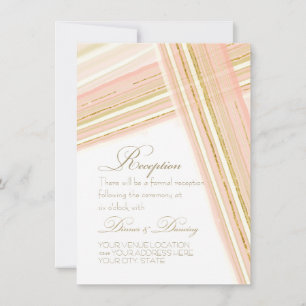 Reception Script Typography Modern Lines Art Deco Invitation