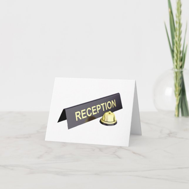 Reception Sign And Bell Note Cards (Front)
